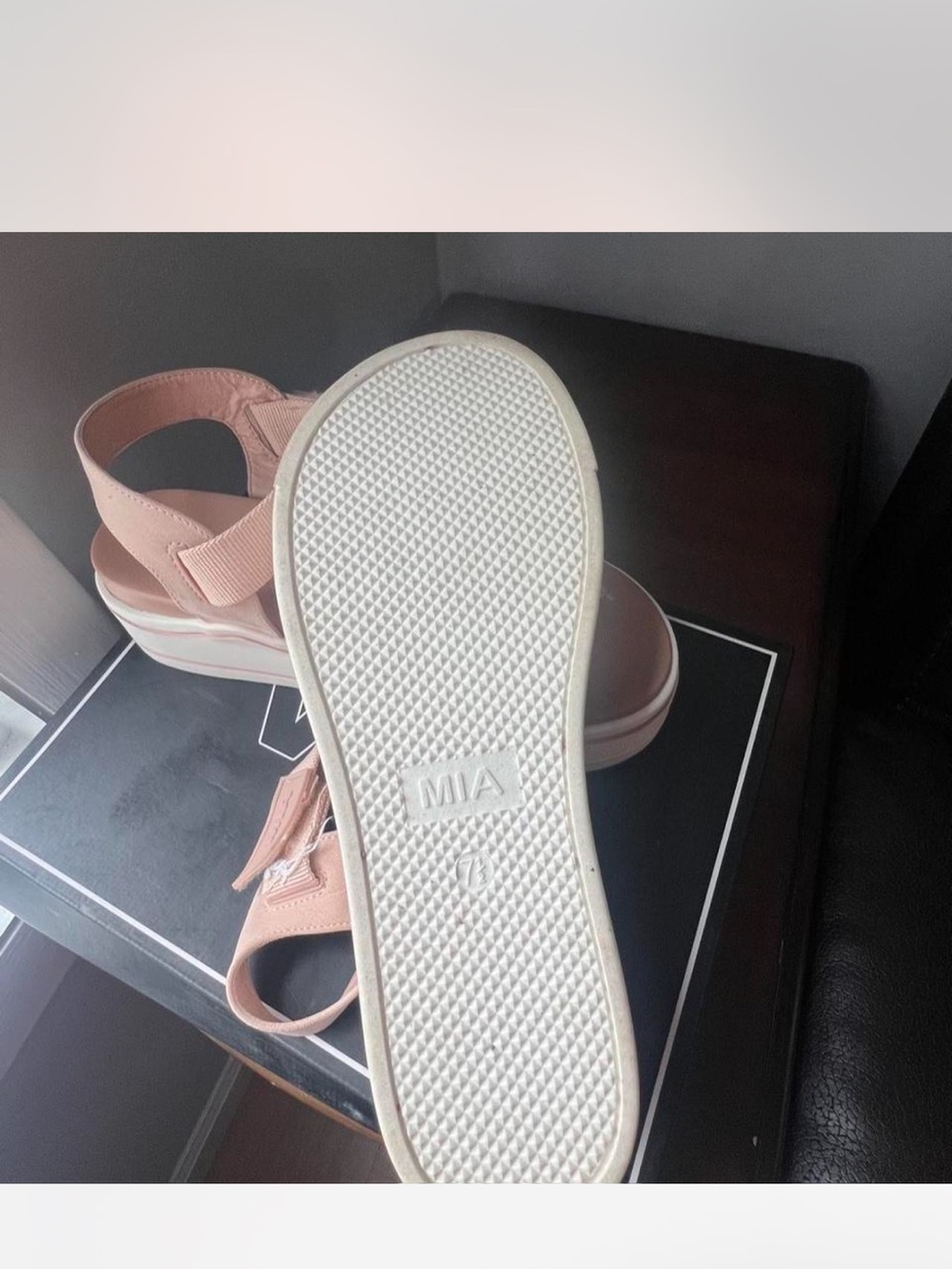MIA Pink Platform Sandal with Ankle Strap - Picture 2 of 2